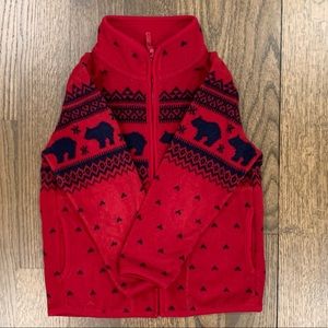 Holiday sweater with a zipper